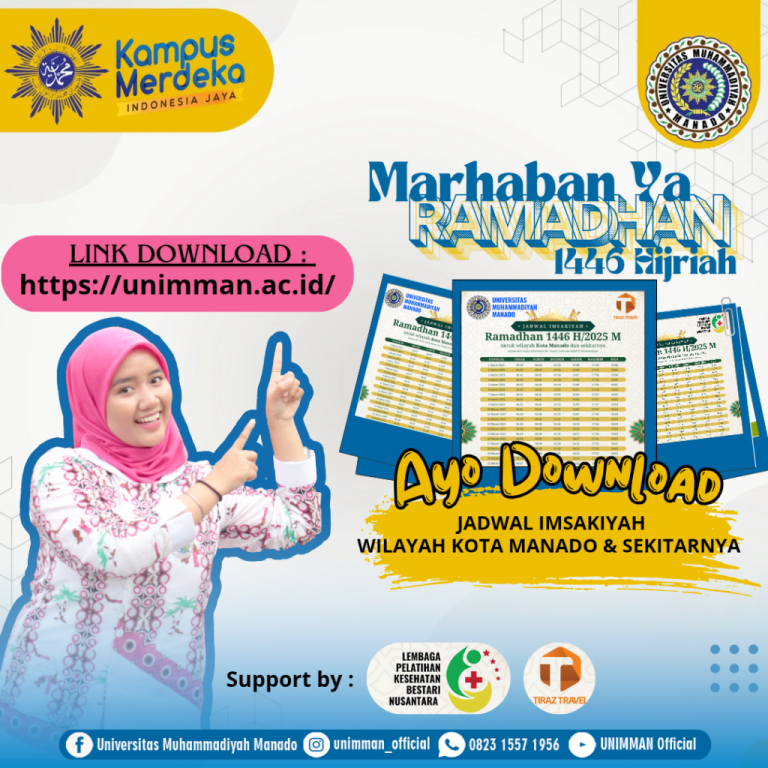 UNIMMAN Hadirkan Jadwal Imsakiyah Manado 1446 H, Didukung oleh Tiraz Travel, Lembaga Pelatihan Kesehatan Bestari Nusantara dan THE SENTRA MANADO