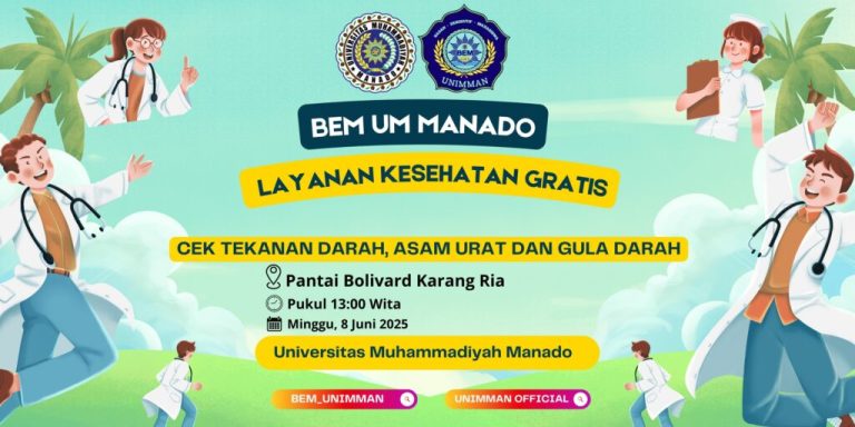 BEM UM Manado memberikan Pelayanan Kesehatan Gratis