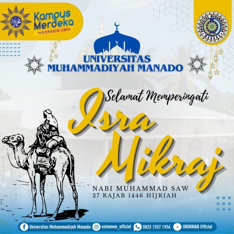 Universitas Muhammadiyah Manado Sampaikan Ucapan Selamat Memperingati Isra Miraj 1446 H/2025 M
