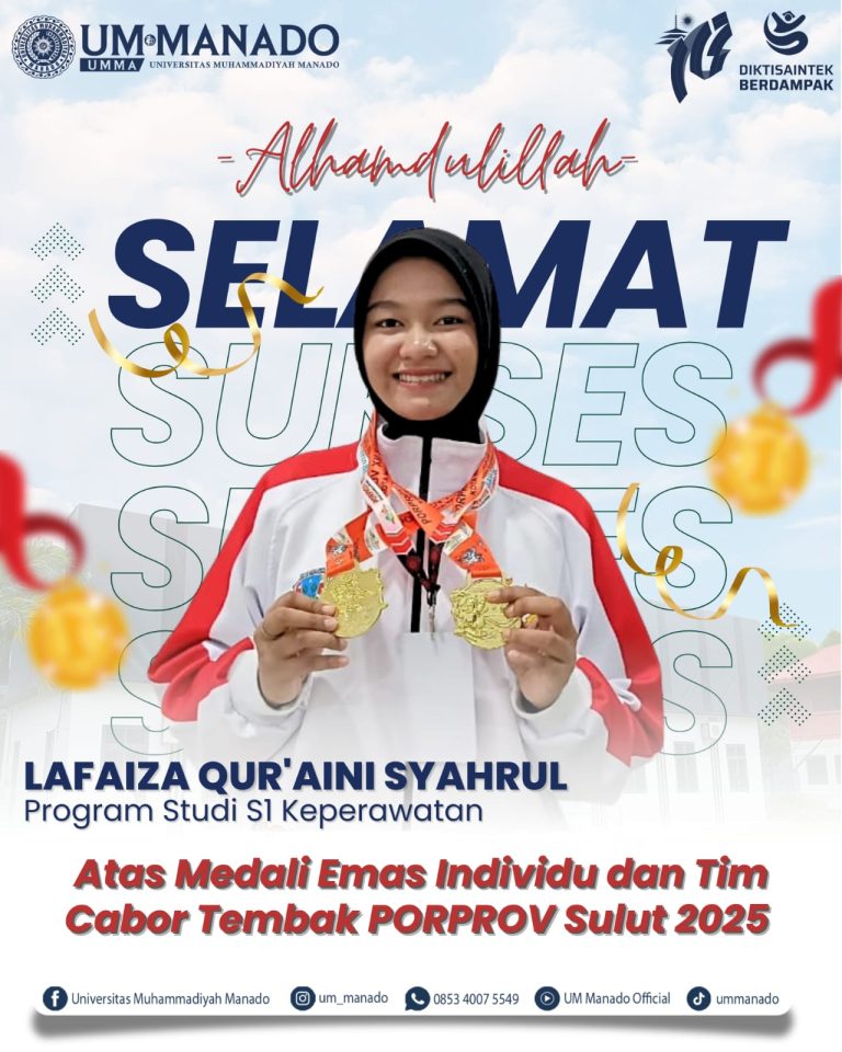 Mahasiswi Prodi Keperawatan UM-Manado Sabet Medali Emas di Porprov Sulut 2025