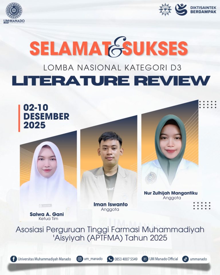 Mahasiswa D3 Farmasi Juara Lomba Nasional Literature Review